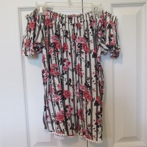 floral off the shoulder top